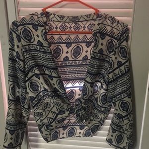 Charlotte Russe front wrap long sleeve